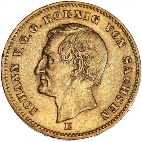 Allemagne - Saxe - 20 Mark Jean 1872 E