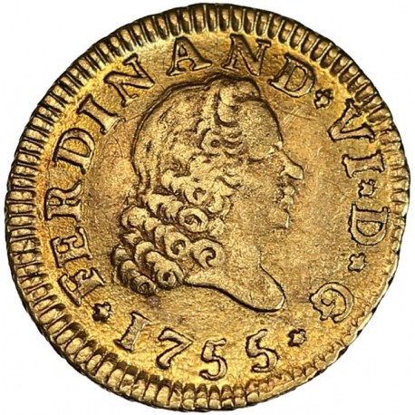 Espagne - 1/2 escudo Ferdinand VI - 1755 Madrid