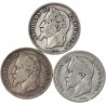 Lot de 3 x 2 francs Napoléon III