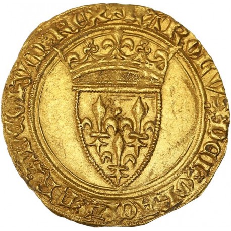 Charles VI Écu d'or - Angers (Pts 7ème)