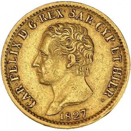 Italie - Sardaigne - 20 lires Charles Felix - 1827 Turin