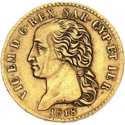 Italie - Sardaigne - 20 lires Victor Emmanuel Ier 1818 Turin
