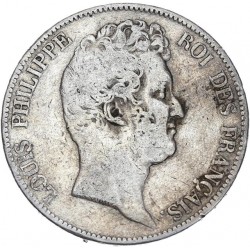 5 francs Louis Philippe Ier sans le "I" 1831 D (tranche en creux)