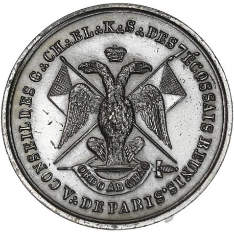 Médaille Franc-Maçonne - Les 7 écossais réunis (refrappe)