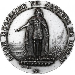 Médaille moderne argent Jacques de Molay