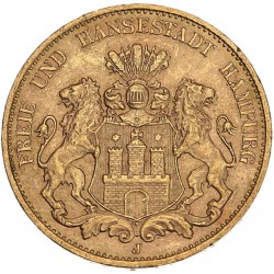 Allemagne - Hambourg  20 mark 1913 J