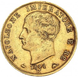 Italie - 40 lires Napoléon Ier 1811 M (1 sur 0)