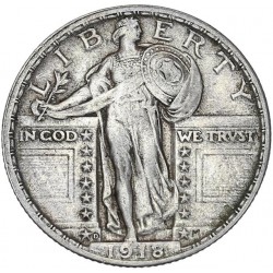 Etats Unis d'Amérique Quart de dollars 1918 D ( Denver)