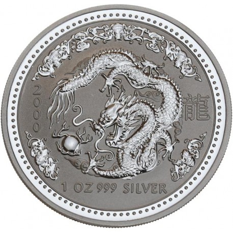 Australie - 1oz dollar Lunar série 1 - 2000  - année du dragon