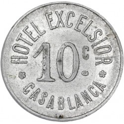 Maroc (Casablanca) 10 centimes Hotel Excelsior