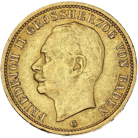 Allemagne - Bade - 20 mark 1911 G