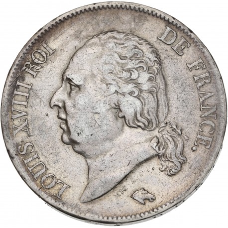 5 francs Louis XVIII 1822 W