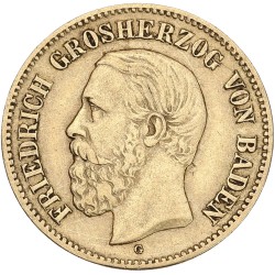 Allemagne - Bade - 5 mark Frederic Ier - 1877 G