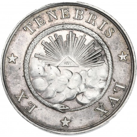 Franc-Maçonnerie - Jeton argent Le Point Parfait 1815
