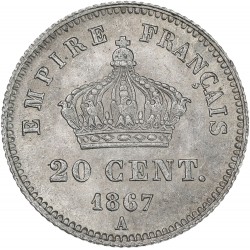 20 centimes Napoléon III 1867 A MS63