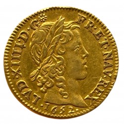 Louis XIV - Louis d'or à la mèche longue - 1652 A Paris