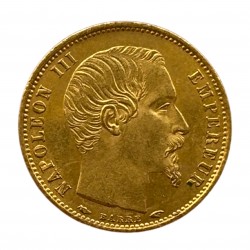 5 Francs Napoléon III 1854 A - Petit Module tranche lisse