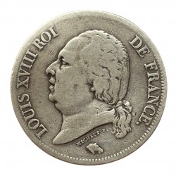 5 francs Louis XVIII 1824 D Lyon