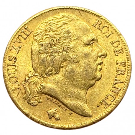 20 francs Louis XVIII 1820 A