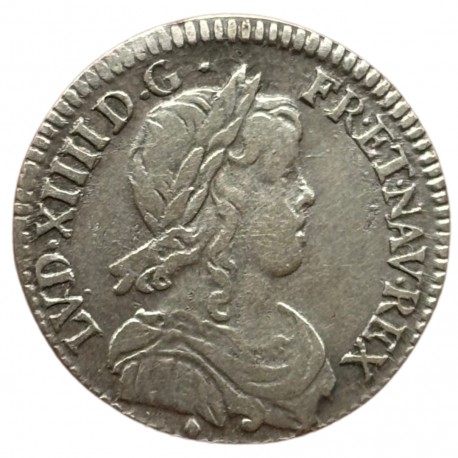 Louis XIV - 1/12 d'écu à la mèche longue 1659 &