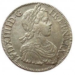 Louis XIV - Ecu à la  mèche longue 1649 K