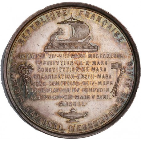 Médaille argent Comptoir d'escompte de Paris