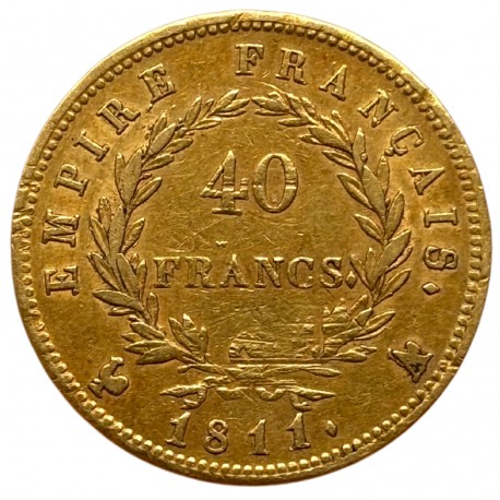 40 francs Napoléon Ier - 1811 A (variété A sur Coq)