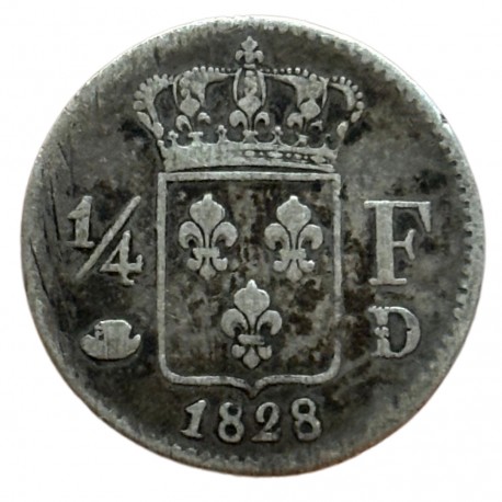 Quart de franc Charles X 1828 D Lyon