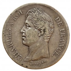 5 francs Charles X 1828 B Rouen