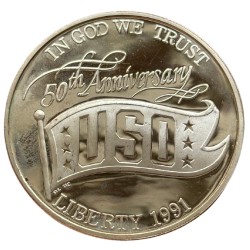 Etats Unis d'Amérique - 1 dollar "USO" 1991