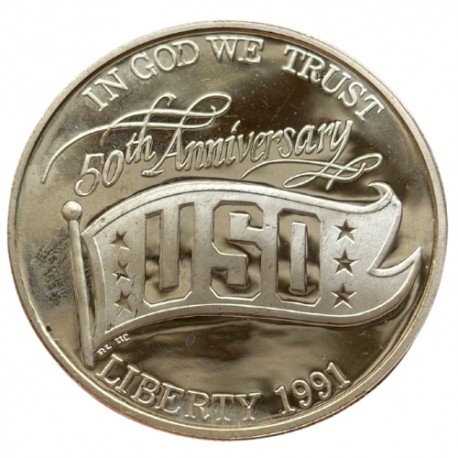 Etats Unis d'Amérique - 1 dollar "USO" 1991