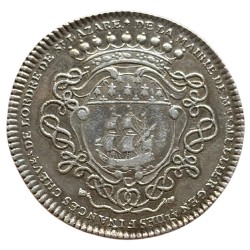 Jeton argent - Maire de Nantes Gérard Mellier 1721