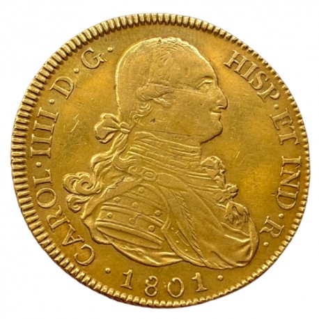 Bolivie - 8 escudos Charles IV 1801 PTS NI-PP