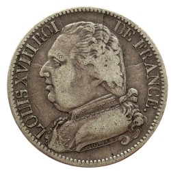 5 francs Louis XVIII 1814 Q Perpignan