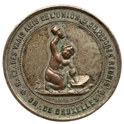 Médaille maçonnique de l'Orient de Bruxelles - 1874