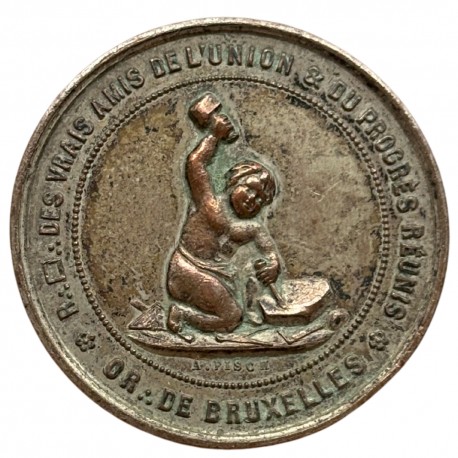 Médaille maçonnique de l'Orient de Bruxelles - 1874