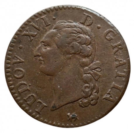 Louis XVI - Sol 1791 A (léopard).