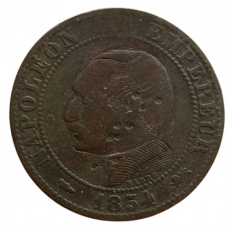 5 centimes Napoléon III satirique 1854 D