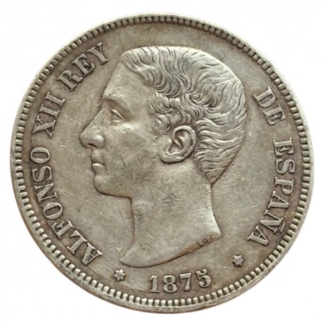 Espagne - 5 pesetas Alphonse XII - 1875 (75)