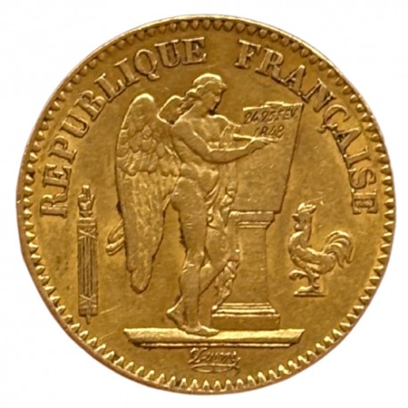 20 francs Génie - deuxième république - 1849 A - Paris