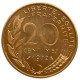 Piéfort OR 20 centimes Lagriffoul 1972 Monnaie de Paris