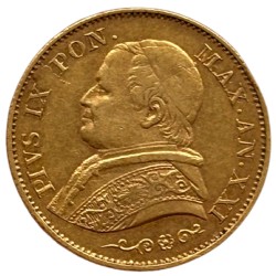 Vatican - 20 lires Pie IX - 1866 R an XXI