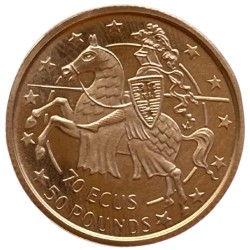 Gibraltar - 50 écus / 70 écus Chevalier 1991