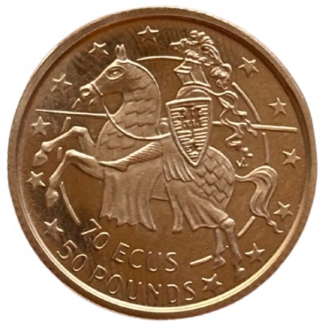 Gibraltar - 50 écus / 70 écus Chevalier 1991