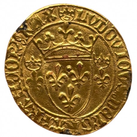 Louis XI - Ecu d'or à la couronne - Saint Lô (pts 19)
