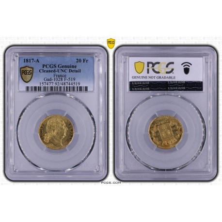 20 francs Louis XVIII 1817 A Paris