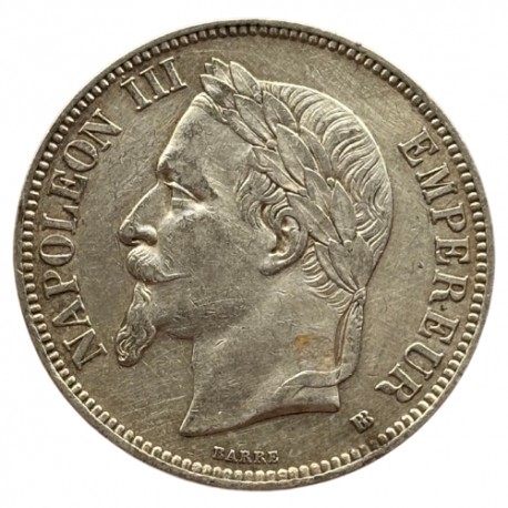 5 francs Napoléon III 1869 BB Strasbourg