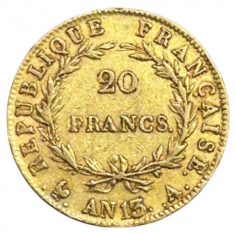 20 francs Napoléon Ier - an 13 A Paris