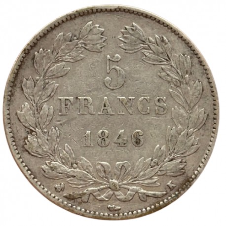 5 francs Louis Philippe Ier 1846 K Bordeaux