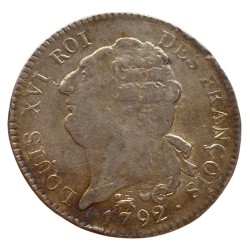 Louis XVI - écu de 6 livres (60 sols) 1792 A